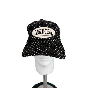 Von Dutch Unisex Black Trucker Knit Hat One Size